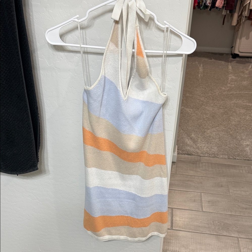 Hollister Striped Halter Neck Dress sz small